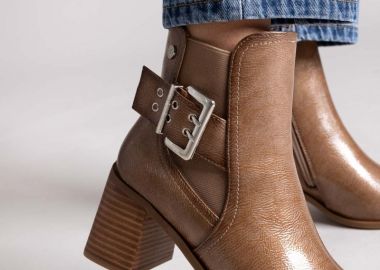 Xti Footwear Μποτάκια με αγκράφα - 144315 - Light Brown Patent - Xti Footwear - 