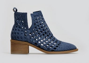 Xti Footwear Μποτάκια σουέντ διάτρητα - 143959 - Μπλε denim - Xti Footwear - 