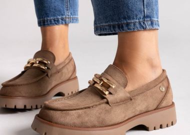 Xti Footwear Suede Loafers - 144459 - Beige Suede - Xti Footwear - 