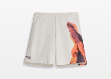 Y-3 Ανδρικό Γκρι Tennis Shorts - Y-3 - 