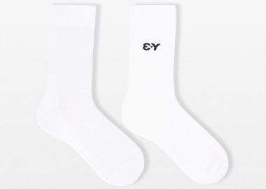 Y-3 Ανδρικό Λευκό Classic Crew Socks - Y-3 - 