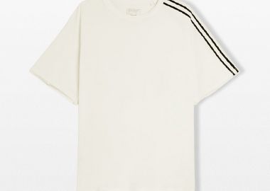 Y-3 Ανδρικό Λευκό Raw Edge 3 Stripes T-Shirt - Y-3 - 