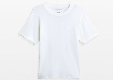 Y-3 Ανδρικό Λευκό Slim Short Sleeve T-Shirt - Y-3 - 