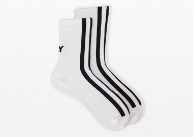 Y-3 Ανδρικό Λευκό Stripes Socks - Y-3 - 