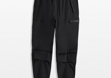 Y-3 Ανδρικό Μαύρο Cuffed Cargo Trousers - Y-3 - 