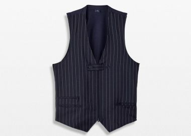 Y-3 Ανδρικό Μαύρο Sport Uniform Pinstripe Tailored Vest - Y-3 - 