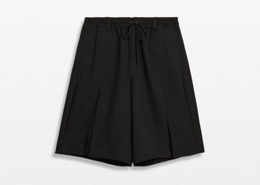 Y-3 Ανδρικό Μαύρο Sport Uniform Pleated Shorts - Y-3 - 