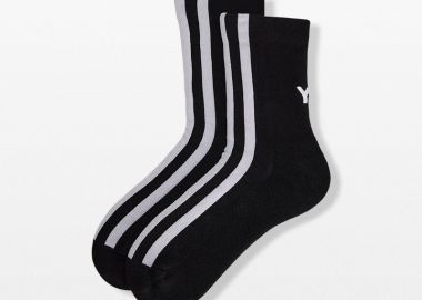 Y-3 Ανδρικό Μαύρο Stripes Socks in Black - Y-3 - 