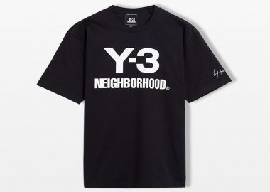 Y-3 x NEIGHBORHOOD Ανδρικό Μαύρο Logo T-Shirt - Y-3 x NEIGHBORHOOD - 