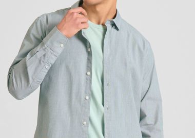 Yarn dyed oxford ριγέ πουκάμισο - FUNKY BUDDHA - 