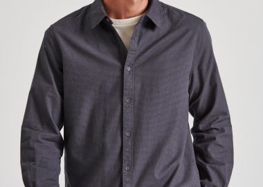 Yarn dyed πουκάμισο με micro-checked pattern - FUNKY BUDDHA - 