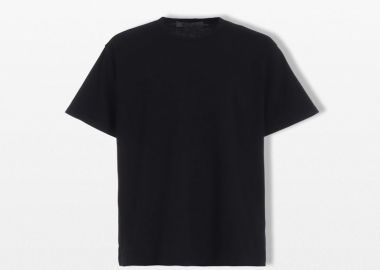 YOHJI YAMAMOTO Ανδρικό Μαύρο Logo Print T-Shirt - YOHJI YAMAMOTO - 