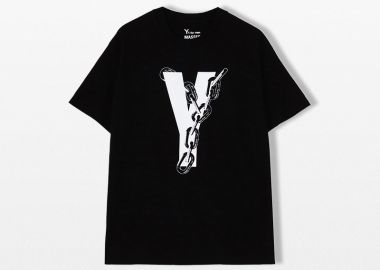 YOHJI YAMAMOTO Ανδρικό Μαύρο x Masses Short Sleeved T-Shirt - YOHJI YAMAMOTO - 