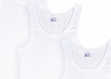 Υπερμέγεθος ανδρικά φανελάκια αμάνικα Giorgio Σετ 3 τεμαχίων Λευκό Λευκό - Giorgio - 