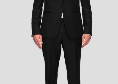 Z ZEGNA Ανδρικό Μαύρο Single-Breasted Two-Piece Wool Suit - Z ZEGNA - 