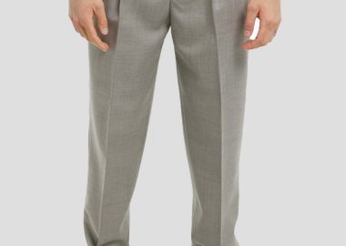 Z ZEGNA Ανδρικό Μπεζ Long Formal Trousers - Z ZEGNA - 