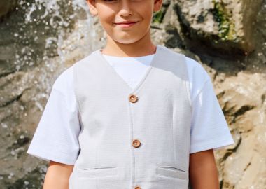 Ζακάρ γιλέκο για αγόρι - ΓΚΡΙ 13-225016-1 - energiers - 