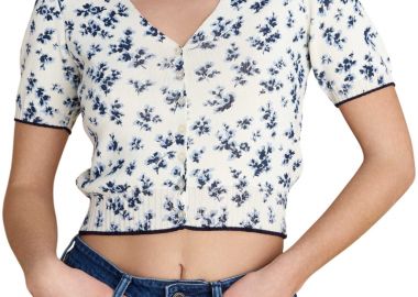 Ζακέτα Attrattivo Κοντή Φλοράλ 9P23400-OFF WHITE Γυναικείο - Attrattivo - 