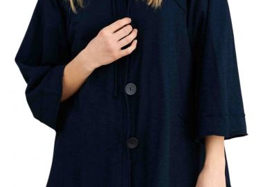 Ζακέτα Attrattivo Με Κουμπιά 9836606-BLUE Γυναικείο - Attrattivo - 