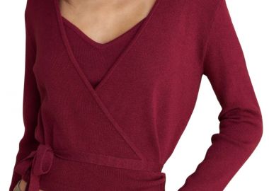 Ζακέτα Attrattivo Πλεκτή Με Τοπ 9P23401-CHERRY Γυναικείο - Attrattivo - 