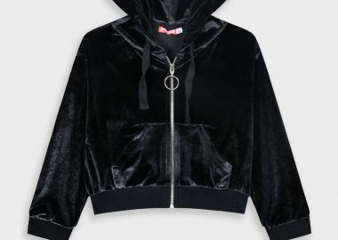 Ζακέτα βελουτέ - ΜΑΥΡΟ 16-125200-5 - energiers - 