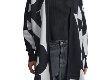 Ζακέτα DKNY Logo All Over P4MXAQ64-BLK Γυναικείο - DKNY - 