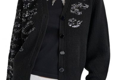 Ζακέτα DKNY Πλεκτή Με Παγέτες P4MXAQ60-BLK Γυναικείο - DKNY - 