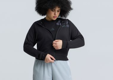 Ζακέτα Essentials French Terry 3-Stripes Full-Zip Hoodie - ADIDAS - 