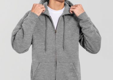 Ζακέτα Φούτερ με Κουκούλα 0622860 Fruit of the Loom Iconic Premium Athletic Heather - Fruit of the Loom - 