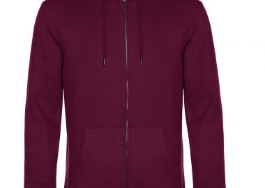 Ζακέτα Φούτερ με Κουκούλα WU03K B & C King Dark Cherry - B & C - 