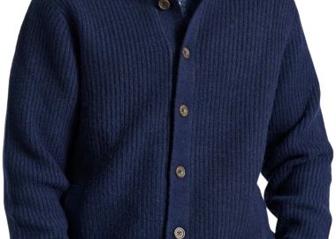 Ζακέτα Funky Buddha Πλεκτή Με Ψηλή Λαιμόκοψη FBM010-038-09-NAVY MEL Ανδρικό - Funky Buddha - 