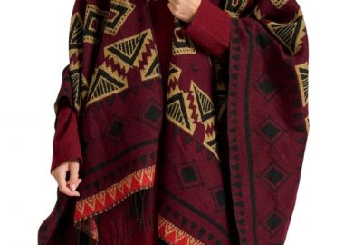 Ζακέτα Funky Buddha Poncho FBL010-132-10-CRANBERRY Γυναικείο - Funky Buddha - 