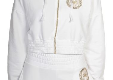 Ζακέτα Kendal + Kylie Art Patched Zipper Hoody KKW3711605-off-white Γυναικείο - Kendal + Kylie - 