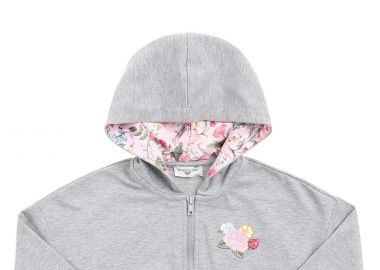 Ζακέτα Monnalisa Felpa C-Ricamo Floral 194801R8 4047-3202 Κορίτσι - Monnalisa - 