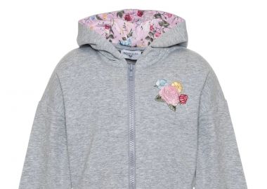 Ζακέτα Monnalisa Felpa C-Ricamo Floral 194801R8 4047-3291 Κορίτσι - Monnalisa - 