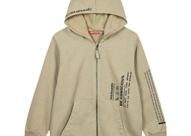 Ζακέτα πετροπλυμένη με κουκούλα για αγόρι - ΑΜΜΟΣ 13-224002-5 - energiers - 