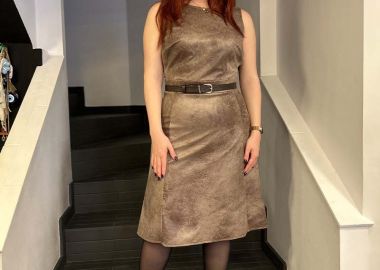 Zayza γυναικείο φόρεμα από δερματίνη - SOU - 