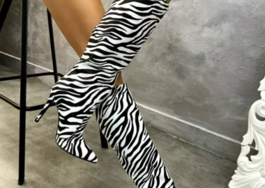 ΖΕΒΡΕ ΜΠΟΤΕΣ - SASSY - fashionroom - 