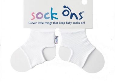 Ζεύγος Σταθεροποιητές Καλτσών 0-6 Μηνών Λευκό Sock Ons SOS-WHITE - Sock ons - 