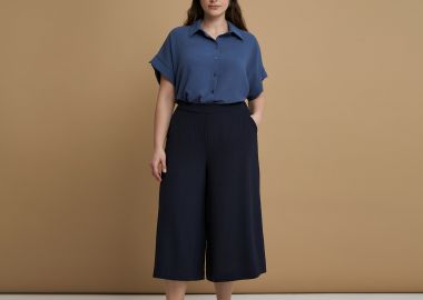 Ζιπ κιλότ κρεπ airwashed - MAT FASHION - 