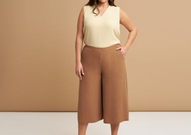 Ζιπ κιλότ κρεπ airwashed - MAT FASHION - 