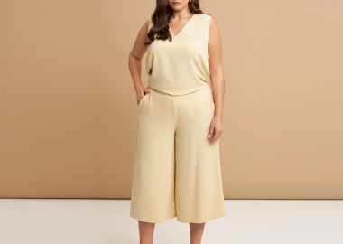 Ζιπ κιλότ κρεπ airwashed - MAT FASHION - 