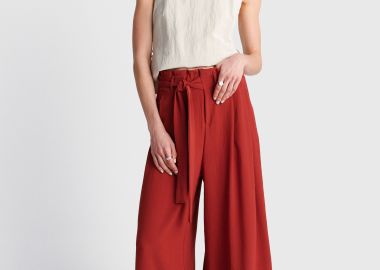 Zιπ κιλότ με λάστιχο και ζώνη - 5206179106856 -  - 