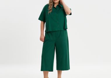 Ζιπ κιλότ ποπλίνα - MAT FASHION - 