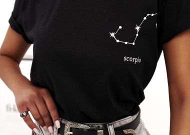 ZODIAC BLACK T-SHIRT - fashionroom - 