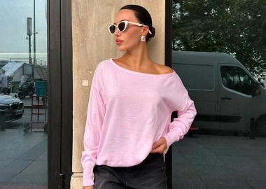 ZOHA γυναικεία πλεκτη μπλούζα poζ - SOU - 