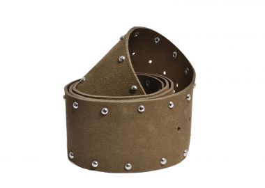 Ζώνη από σουέντ δέρμα με μεταλλικά τρουκς - MAT FASHION - 