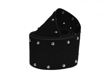 Ζώνη από σουέντ δέρμα με μεταλλικά τρουκς - MAT FASHION - 