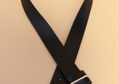 Ζώνη δερμάτινη με ασημένια αγκράφα - 5206179119641 -  - 