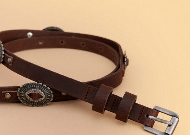 Ζώνη δερμάτινη με διακοσμητικά στοιχεία - 5206179119580 -  - 